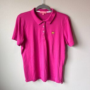 Magnolia Lane Masters Golf Pink Polo Button Top Women’s Large